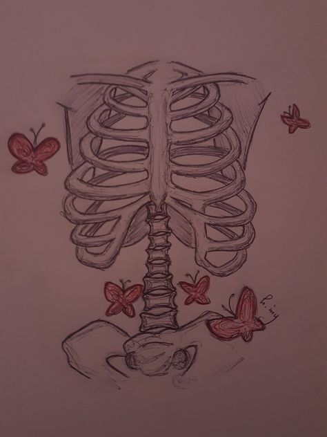 #betterflies #skeleton #love #feelings #pecildrawing #art Butterfly Drawing Ideas Creative, Butterfly Sketch Ideas, Pretty Butterfly Drawings, Things To Draw In Sketchbook, Aesthetic Butterfly Sketch, Doodles To Do When Bored, Messy Drawings Sketches, Little Drawing Ideas, Sketch Of Butterfly