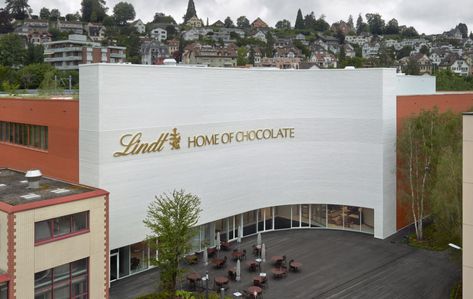 Christ & Gantenbein unwraps Lindt Home of Chocolate on Lake Zurich Switzerland Architecture, Chocolate Lindt, Red Brick Exteriors, Creating An Entryway, History Of Chocolate, Architectural Orders, Chocolate Pictures, Glazed Brick, Lake Zurich