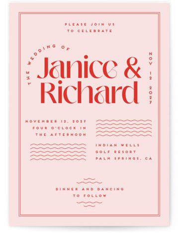 News! Garden Gala, Pride Wedding, Wedding Invitations Elegant, Red Wedding Decorations, Red Wedding Invitations, Grand Wedding, Pink Wedding Inspiration, Graphic Posters, Celebrity Wedding Dresses