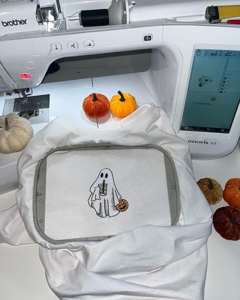 The best Halloween tshirt to get your hands on today! #burnsyembroidery #embroidery #halloween #spooked #ghosts Embroidery Halloween, Halloween Tshirt, Halloween Spooky, Spooky Season, Hands On, Embroidery, Collage, Halloween, Pins