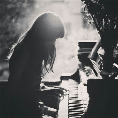 Playing the piano...I wish i had more time for it. The Window, Piano, The Sun, A Woman, Sun