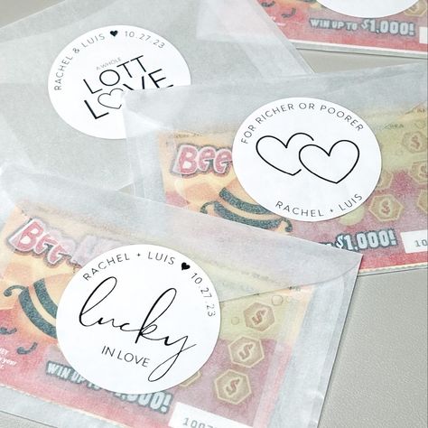 12.0US $ |Personalized Round Circle Wedding Favor Stickers Custom Wedding Gifts for Guests Lucky in Love Wedding Favor Stickers Free| | - AliExpress Lottery Ticket Wedding Favor, Lucky In Love Wedding, Wedding Party Favors For Guests, In Love Couple, Lotto Tickets, Lottery Ticket, Stickers Wedding, Glassine Envelopes, Gifts For Guests