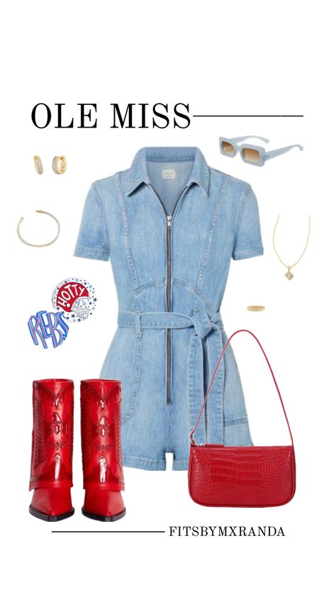 OLE MISS GAMEDAY OUTFIT | Shop the look #outfitinspo #gameday #gamedayfit #gamedayoutfit #outfit #olemiss Ole Miss Gameday, Rush Week Outfits, Sorority Events, Hotty Toddy, Ole Miss Rebels, College Fits, Outfit Shop, Concert Fits, Ole Miss