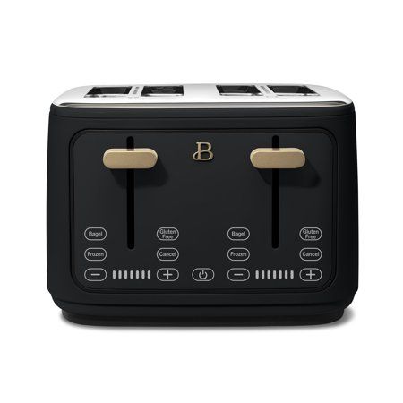 Beautiful By Drew Barrymore Toaster, Black Toaster, Beautiful Kitchenware, 4 Slice Toaster, White Icing, Cord Wrap, Black Sesame, English Muffin, Drew Barrymore