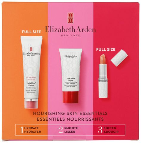 {"description":"Revitalize your skincare routine with the 3 Pc Eight Hour Cream Set. This set includes a hydrating Eight Hour Skin Protectant cream, an Eight Hour Intensive Moisture hand treatment, and an Eight Hour Lip Protectant SPF 15 stick. Each product is designed to provide long-lasting moisture and protection, ensuring your skin stays soft, smooth, and healthy. Perfect for daily use, this set is a must-have for maintaining a radiant complexion.","attributes":["All Skin Types","Hydrating","Made in USA","No Synthetic Fragrance","SPF 15-30","Moisturizer"]} Skin Essentials, Elizabeth Arden, Spf 15, Skin Cream, Hand Cream, Skin Protection, All Skin Types, Skincare Routine, Skin Types