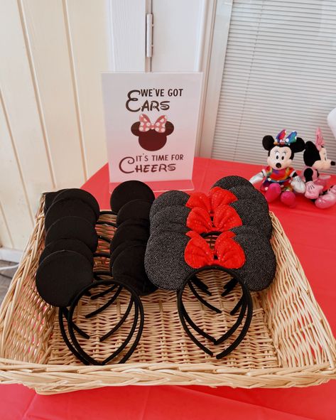 Mickey Mouse Birthday Themes, Mickey Mouse Birthday Party Snacks, Minnie Mouse Ears Display Party Ideas, Mickey And Minnie Mouse Birthday Decorations, Mickey Mouse Birthday Snack Ideas, Mickey Mouse Fourth Birthday, 3rd Birthday Party Mickey Mouse, Minnie Mouse Birthday Party Decor Ideas, Small Minnie Mouse Party