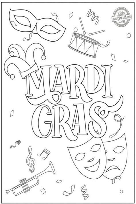 Mardi Gras Color Sheets, Fat Tuesday Activities For Kids, Mardi Gras Color Sheets For Kids, Mardi Gras Maternelle, Mardi Gras Coloring Pages Free Printable, Mardi Gras Printables Free, Mardi Gras Coloring Pages, Mardi Gras Mask Template, Mardi Gras Activities