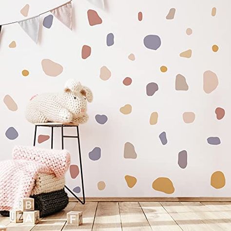 Teacher Room Decorations, Rainbow Polka Dot Wall, Terrazzo Wall, Teachers Room, Polka Dot Walls, Office Nursery, Wall Decals For Bedroom, Flower Wall Decals, Wall Decor For Bedroom