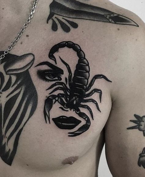 Elk Tattoo, Skull Tattoo Flowers, Black Is Black, Traditional Tattoo Inspiration, Horoscope Tattoos, Scorpio Tattoo, Bug Tattoo, Scorpion Tattoo, Hip Tattoos Women