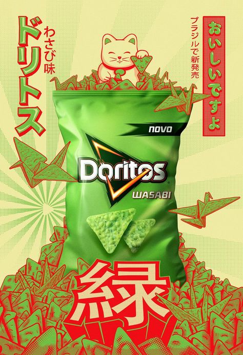 Doritos Wasabi | AlmapBBDO | Pepsico | D&AD Awards 2021 Pencil Winner | Integrated | D&AD Posters Conception Graphique, Mises En Page Design Graphique, Ad Layout, 광고 디자인, Creative Advertising Design, Publicidad Creativa, Food Graphic Design, Food Poster Design, Grafic Design