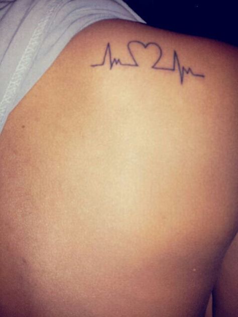 #FlatLine with a #Heart - my first tattoo Flatline Tattoo, First Tattoo, A Heart, Tattoo Quotes, Tattoos