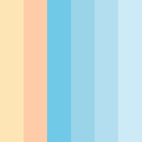 Light Blue Palette, Light Blue Color Scheme, Blue Color Pallet, Yellow Palette, Pastel Blue Color, Blue Color Combinations, Sunrise Colors, Colour Pallets, Email Examples