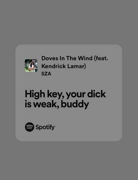 doves in the wind lyrics Sza Lyric Quotes, F2f Sza Lyrics, Sza Doves In The Wind, Sza Spotify Lyrics, Sza Lyrics, Doves In The Wind, Relatable Sza Lyrics, Kendrick Lamar, Pretty Lyrics