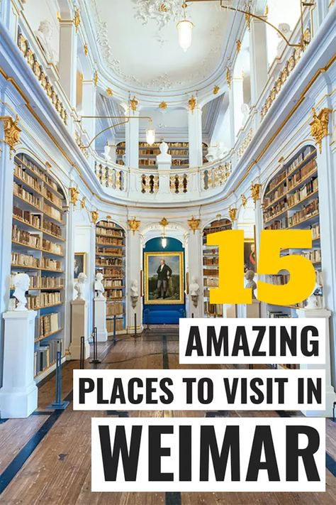 15 best things to do in Weimar. A detailed Weimar travel guide with all the most important tourist attractions and UNESCO World Heritage sites in Weimar | plan your perfect germany itinerary and visit the most beautiful town in Thuringia  #travel #germany #traveltips #travelguide #europe Germany Itinerary, Weimar Germany, Germany Travel Guide, Cities In Germany, Travel Germany, Visit Germany, Beautiful Town, City Trip, Jena