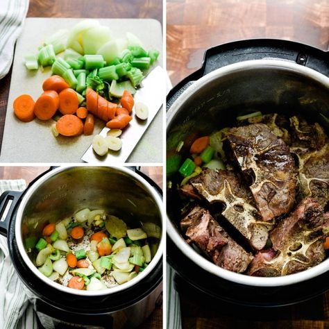 chopping and sautéing vegetables for beef neck broth Beef Soup Bones Instant Pot, Instant Pot Neck Bones Recipe, Beef Neck Bones Recipe Instant Pot, Neckbones In Instant Pot, Neckbones Recipe, Beef Neck Bones Recipe, Beef Soup Bones, Sautéing Vegetables, Beef Broccoli Stir Fry