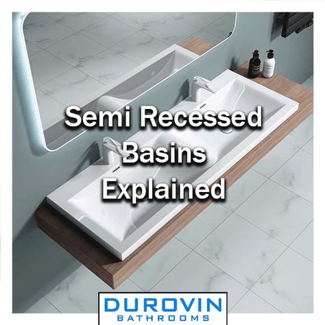 Semi-Recessed basins are beautiful basins that can give you the vessel size you need in your bathroom, while saving space by embedding the basin within your counter top or vanity unit. Find out more about how this process works and how a semi-recessed basin can help you by reading our newest article explaining semi-recessed basins. https://bit.ly/semirecessedbasins #bathroom #basin #sink #bathrooms #bathroomdecor #bathroomdesign #interiordesign #interiordecor #sinks #bathroomredesign Semi Recessed Bathroom Sink, Modern Basin, Semi Recessed Sink, Semi Recessed Basin, Bathroom Redesign, Double Basin, Countertop Basin, Basin Sink, Bathroom Basin