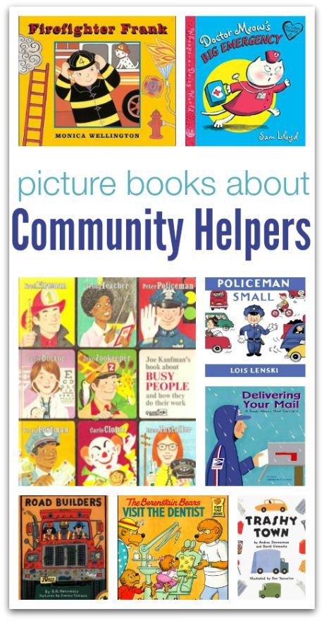 Picture books about community helpers from @Allison @ No Time For Flash Cards Books About Community Helpers, Community Helpers For Kids, Prek Community Helpers, Preschool Community Helpers Theme, Community Helpers Unit, Community Helpers Theme, Community Helpers Preschool, Community Workers, Kindergarten Social Studies