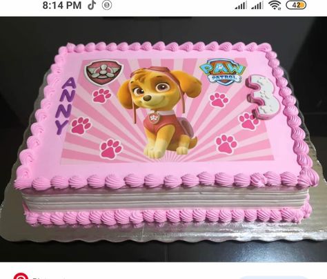 Pastel Skye Paw Patrol, Pastel Paw Patrol, Skye Paw Patrol Cake, Paw Patrol Theme Party, Paw Patrol Birthday Party Cake, Skye Paw Patrol Party, Paw Patrol Party Decorations, Paw Patrol Birthday Cake, Birthday Sheet Cakes