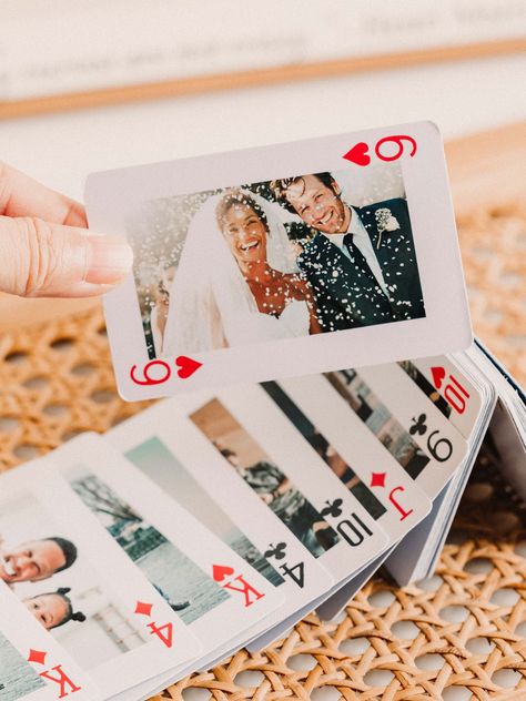 Playing Cards Wedding, Photo Playing Cards, Personalized Playing Cards, Custom Playing Cards, Personalized Memorial Gifts, Olive Leaves, Wedding Guest Books, Future Wedding Plans, Wedding Guest Book Alternatives