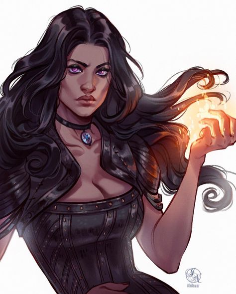 Yennefer Witcher, The Witcher Game, Witcher Art, Yennefer Of Vengerberg, Witch Art, Illustration Girl, Illustration Character Design, The Witcher, Comic Artist