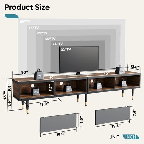 Long Tv Cabinet, Media Console Mid Century, 85 Inch Tv, Coffee Table Fireplace, Tv Stand Modern Design, Long Tv Stand, Mid Century Modern Tv, Entertainment Center With Storage, Retro Tv Stand