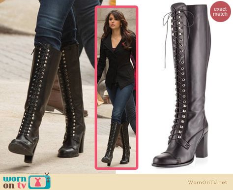 knee high lace up boots. Knee High Lace Up Boots Outfit, Elena Gilbert Fashion, Vampire Diaries Style, Vampire Diaries Nina Dobrev, Outfits Quiz, High Lace Up Boots, Vampire Diaries Fashion, Twilight Outfits, Tv Clothes