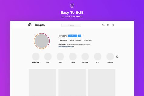 Free #Instagram #Web #Profile Template was coming from Jordan Andrews. It comes in customizable PSD file format, and all the layers are well organised and folders are named correctly for easy customization. You can use it to see how your photos will look like, or to create a lovely photo gallery. This template will surely help you speed up your work. Instagram Profile Template, Instagram Profile Pic, Webpage Template, Profile Template, About Instagram, Picture Templates, Instagram Website, Profile Pictures Instagram, Instagram Layout