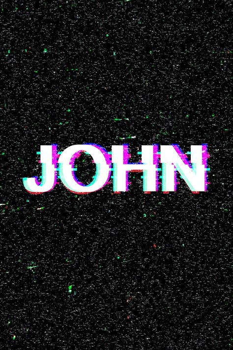 John name typography glitch effect | free image by rawpixel.com / Pam John Name, Glitch Design, Name Typography, Animated Text, Glitch Effect, Free Illustration Images, Name Wallpaper, What Is Your Name, Idea Board