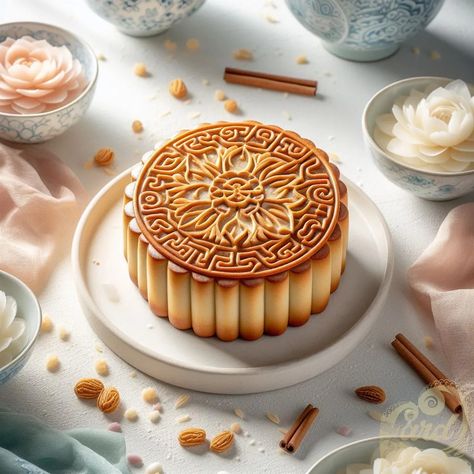 https://card9.com/ai/ambient-pastel-chinese-mooncakes Dango Aesthetic, Mooncake, Moon Cake, Pastel, Moon, Cake