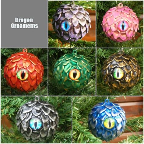 Dragon Ornaments Tree Ornaments Dragon Eye Ornament Christmas - Etsy Canada Yule Wicca, Wicca Wand, Eye Ornament, Art Dragon, Ornaments Tree, Dragon Scales, Dragons Gift, Fairy Wands, Ornament Christmas Tree