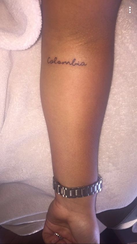 Colombia Tattoo, Wrist Tattoo Ideas, Hand And Finger Tattoos, Map Tattoos, Pretty Ear Piercings, Chest Tattoos For Women, Discreet Tattoos, Wrist Tattoo, Sleeve Tattoos For Women