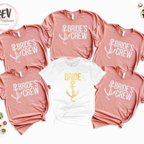 Nautical Bride T-Shirt, Bride's Crew Shirt, Nautical Bachelorette Party Shirts, Bridal Cruise Trip Tees, Bridesmaid Proposal Gifts, Bella Canvas Special Bachelorette Designed T-Shirt Bachelorette Cruise Shirts, Bachelorette Cruise Ideas, Cruise Bachelorette Party Ideas, Cruise Bachelorette Party Shirts, Nautical Bachelorette Party Shirts, Cruise Bachelorette Party, Beach Bachelorette Party Shirts, Nautical Bachelorette Party, Nautical Bachelorette