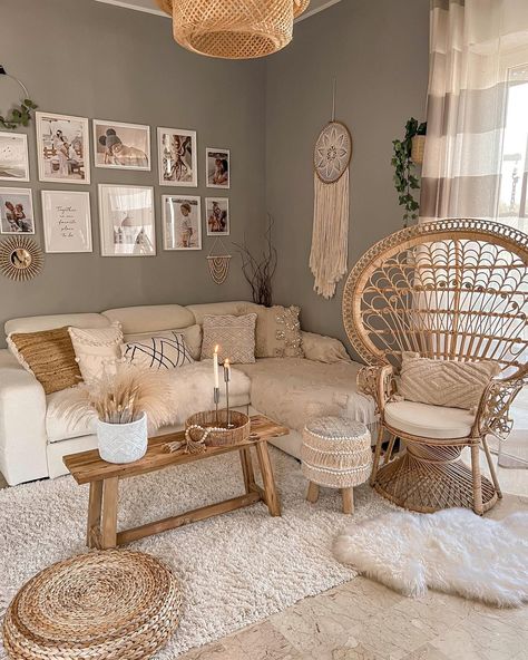 Boho Style Living, Earthy Living Room, Bohemian Living Room Decor, Boho Living Room Decor, Stil Boho, غرفة ملابس, Hus Inspiration, Bohemian Living Room, Boho Interior