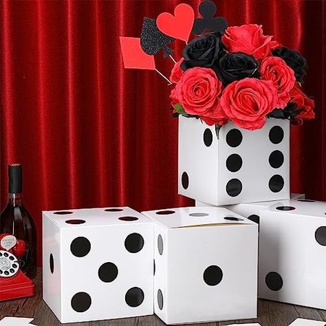 Amazon.com: 3 Pack Jumbo Inflatable Dice Giant Inflatable Jumbo Dice Large Inflatable Dice for Game Pool Toy Party Favour (White, Black, Red,12 Inch) : Toys & Games Sinatra Party, Las Vegas Party Decorations, Dice Decor, Vegas Party Decorations, Casino Themed Party, Game Night Decorations, Game Night Parties, Las Vegas Party, Casino Theme Party Decorations