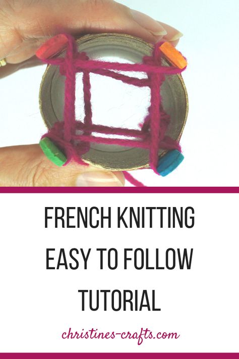 French Knitting Dolly Ideas, French Knitting Tutorial, French Knitting Projects, Diy French Knitting, Knitting Nancy, Cord Knitting, French Crafts, Maker Ideas, Spool Knitting