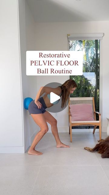 Lauren Ohayon | Core + Pelvic Floor on Instagram: "Restorative pelvic floor routine with the ball. 

Nurturing for your
#pelvicfloor
#lowback
#nervoussystem 
#glutes

Strengthening for your 
Pelvic floor
#Hamstrings 
Glutes 
Low back 

I love using a 9 inch inflatable #Pilates ball, but actually, this whole series can be done between just you and the wall or any other kind of softer ball. 

This sequence is a beautiful combination of strength and release for your pelvic floor. It is a great nutirent as well as your #nervous system. Both systems work very closely so a series like this is fantastic. 

The really lovely thing about the ball is the buoyancy and you can just allow your body to release back into the cradle of the buoyancy.

1. Split leg hinge. Lean into the ball as you tuck deep Core Rehab, Pilates Ball, Split Legs, The Cradle, Pelvic Floor, Nervous System, Low Back, Pilates, Flooring