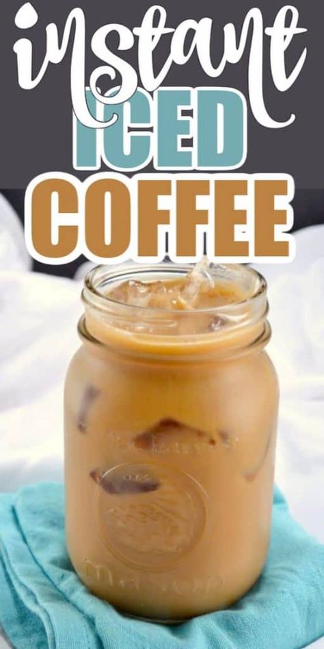 Iced Coffee With Instant Coffee, Instant Iced Coffee Recipe, Coffee With Instant Coffee, Easy Iced Coffee Recipe, Instant Iced Coffee, Homemade Iced Coffee Recipe, Diy Iced Coffee, Easy Iced Coffee, Instant Coffee Recipes