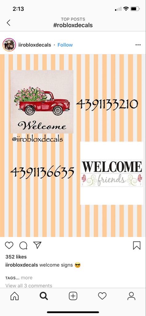 Parking Decals Bloxburg, Bloxburg Welcome Sign Decal Codes, Modern House Bloxburg, Roblox Decal Codes, Pictures Codes, Victorian Gazebo, Bloxburg Pictures, Bloxburg Homes, Bloxburg Layout