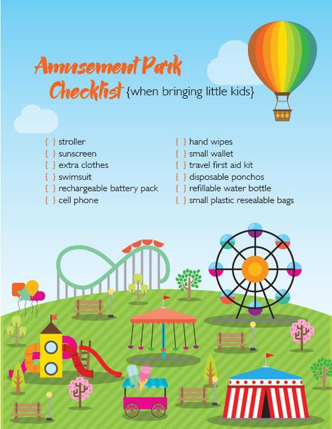 What to Pack for an Amusement Park Visit with Little Kids - The Shirley Journey Theme Park Outfit Summer, Amusement Park Essentials, Amusement Park Outfit Summer, Packing List Kids, Trip Essentials Packing Lists, Outside Food, Canada's Wonderland, Kids Checklist, School Survival Kits