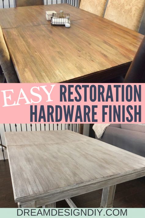 Farmhouse Upcycle, Restoration Hardware Look For Less, Restoration Hardware Diy, Restoration Hardware Finish, Restoration Hardware Look, Diy Restoration Hardware, Easy Furniture Makeover, Diy Furniture Redo, Aged Wood