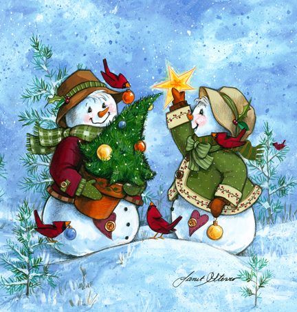 Mr. & Mrs. Snow Mr And Mrs Snowman, Mrs Snowman, Snow Woman, Snowmen Pictures, Holiday Snowmen, Snowman Painting, Frosty The Snowmen, Christmas Drawing, Christmas Cards To Make