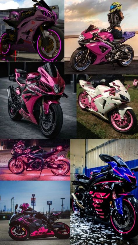 Purple Motorcycle, Pink Motorcycle, Motocross Love, Kawasaki Bikes, Image Moto, Motorcross Bike, Custom Sport Bikes, Baby Bike, Motorcycle Aesthetic