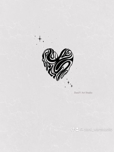 Heart Tattoo Abstract, Tattoo Designs Abstract, Wavy Heart Tattoo, Squiggly Heart Tattoo, Line Art Heart Tattoo, Heart To Heart Tattoo, Icy Heart Tattoo, Burning Heart Tattoo Minimal, Wavy Word Tattoo