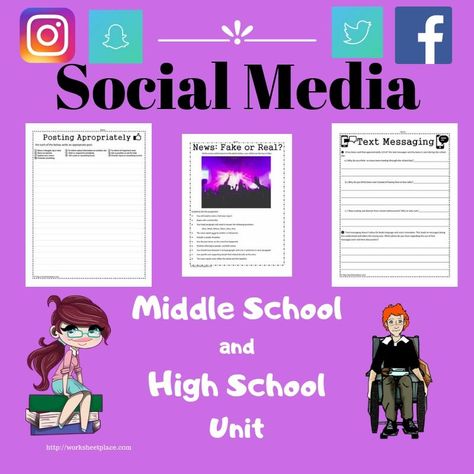 Social media worksheets for middle school and high school students. Provide students with great writing activities that also link to the common core language curriculum. Social Media In The Classroom, Social Media Activities For Students, Social Media Worksheet, Assignment Template, Worksheets For Middle School, Small Business Plan Template, Foreign Language Classroom, Common Core Language, Language Classroom