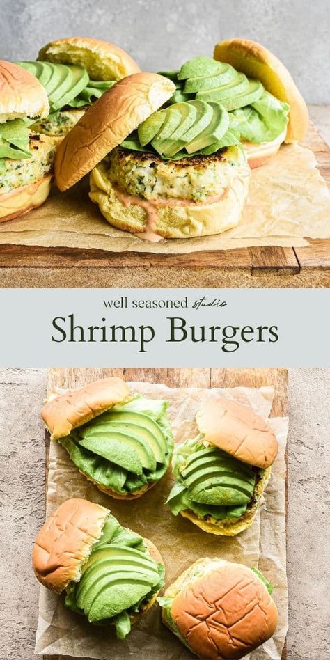 Shrimp Burger Recipe Spicy Shrimp Roll, Shrimp Burger Recipe, Seafood Burger, Shrimp Patties, Shrimp Burgers, Shrimp Roll, Asian Shrimp, Shrimp Burger, Juicy Shrimp