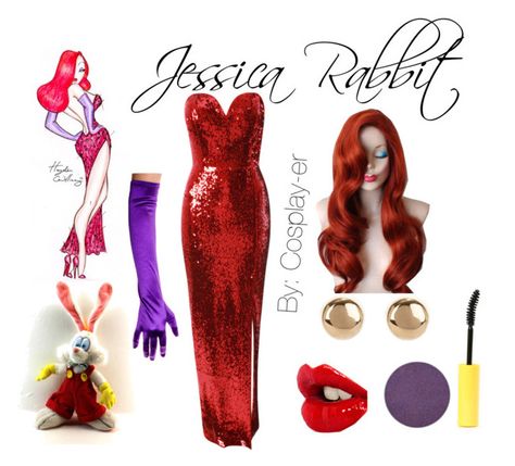 Jessica Rabbit Hair, Roger Rabbit Costume, Jessica Rabbit Makeup, Jessica Rabbit Halloween, Jessica Rabbit Cosplay, Red Hair Long, Red Head Halloween Costumes, Jessica Rabbit Costume, Red Hair Halloween Costumes