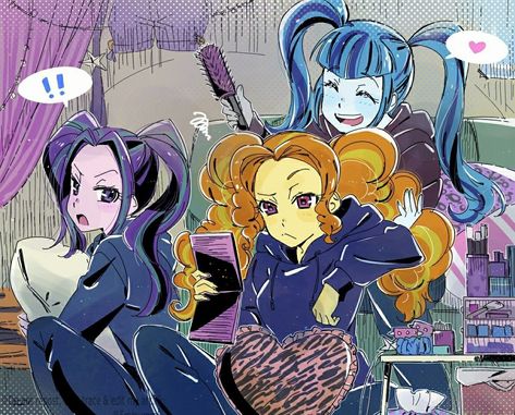 Aria Blaze, Sonata Dusk, Adagio Dazzle, Exclamation Point, Equestria Girl, My Lil Pony, Mlp Fan Art, My Little Pony Comic, Mlp Equestria Girls