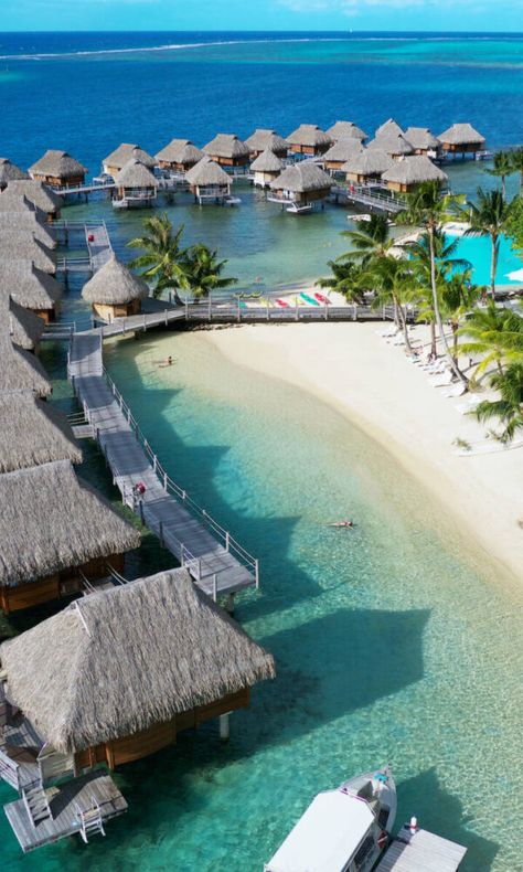 Manava Beach Resort & Spa Hotel Moorea - Polynésie française Bali Hai, Island Home, French Polynesia, Travel Goals, Beach Resort, Hotel Spa, Tahiti, Resort Spa, Beach Resorts