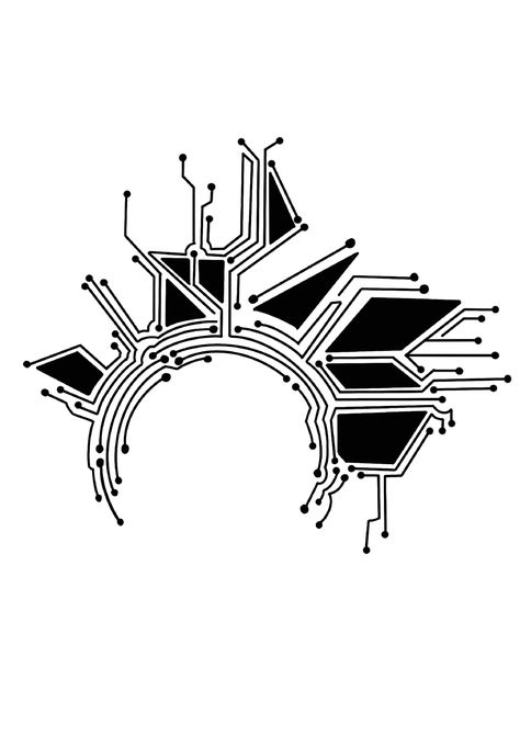 Sprocket Tattoo Design, Futuristic Pattern Design, Electricity Tattoo, Videogame Tattoos, Cyberpunk Minimalist, Cyberpunk Vector, Hacker Tattoo, Rome Warrior, Futuristic Tattoo