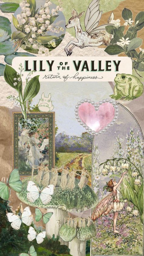 lily of the valley 🤍 #vintage #lilyofthevalley #fairycore #cottagecore #nature #wallpaper #art #monet Valley Wallpaper, Cottagecore Nature, Lily Wallpaper, Studio Ghibli Background, Lily Of The Valley Flowers, Fairycore Cottagecore, Wallpaper Art, Green Wallpaper, Lily Flower